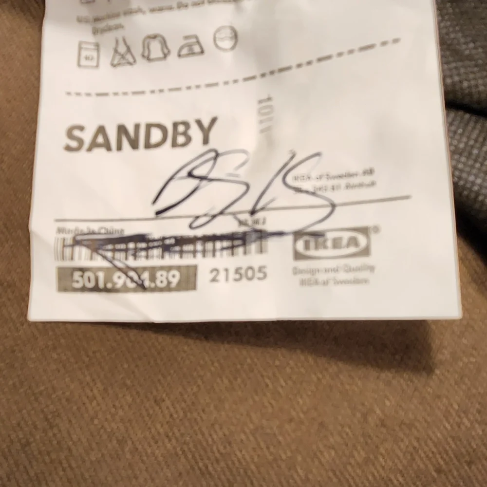Ikea Sandby back end cover part for Sandby sofa. Blekinge Brown. Cotton